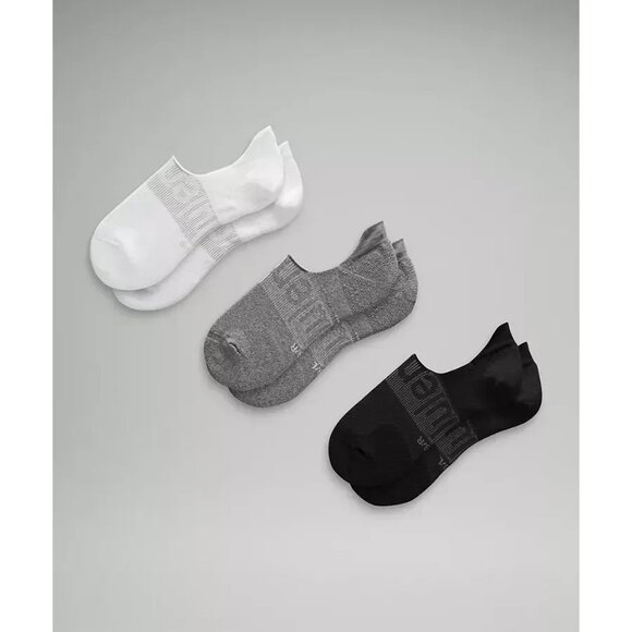 Lululemon Mens No-Show Workout Socks 3-Pack Slip-Resistant Cushioned Fit Multi - Picture 1 of 2